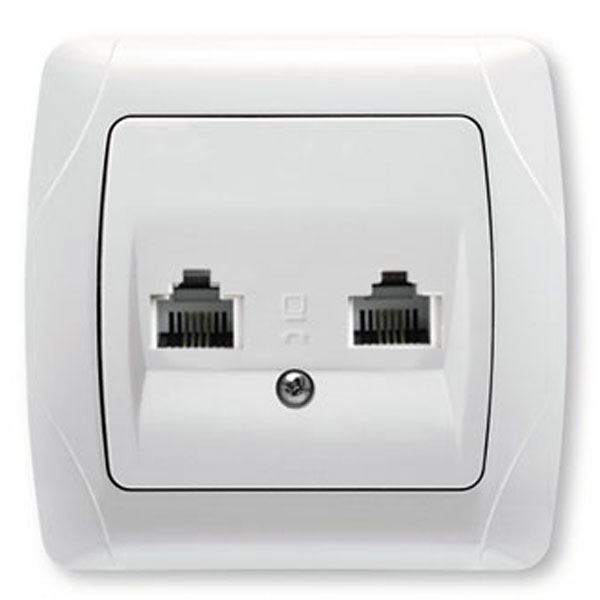 Розетка комп.-комп. RJ45 СУ ViKo Carmen двойная (90561034) белый