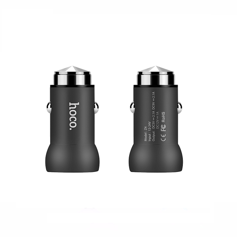 Автомобильное зарядное устройство в прикуриватель HOCO USB 1 порт 12-24V 2.1A Z4