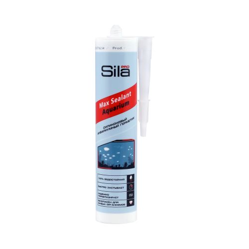 Герметик силиконовый SILA PRO Max Sealant, AQ аквариумный стекольный 280мл. бесцветный