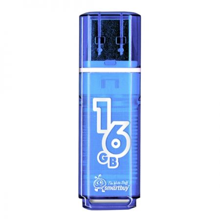 Флешка USB 2.0  16 Gb SmartBuy Glossy Blue
