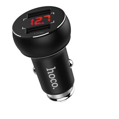 Автомобильное зарядное устройство в прикуриватель USB 2 вых. 3.1A HOCO с индикацией Z22