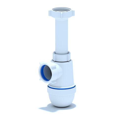 Сифон для мойки 1 1/2"х40 без выпуска, без гофры, Ани C0120