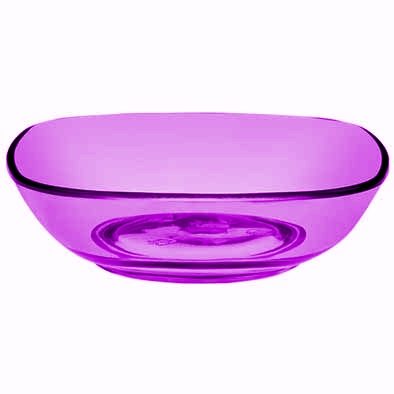 Салатник пластик квадратный 800мл Моно фиолетовый