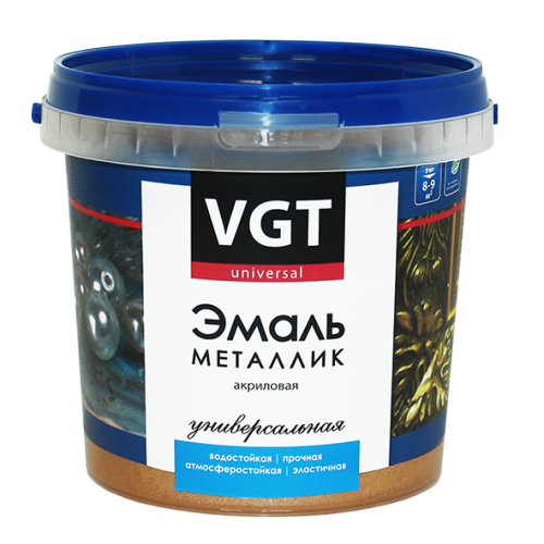 Эмаль VGT ВД-АК-1179 универсальная "Металлик" 1,0кг 