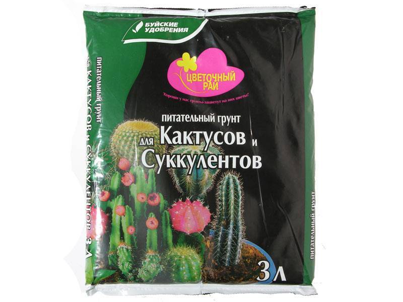 Грунт торфяной "Для Кактусов и Суккулентов" Цветочный рай 3л