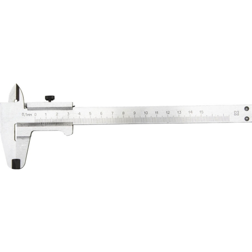 Штангенциркуль 150 мм, размер шага 0,1 мм, металлический, с глубиномером 