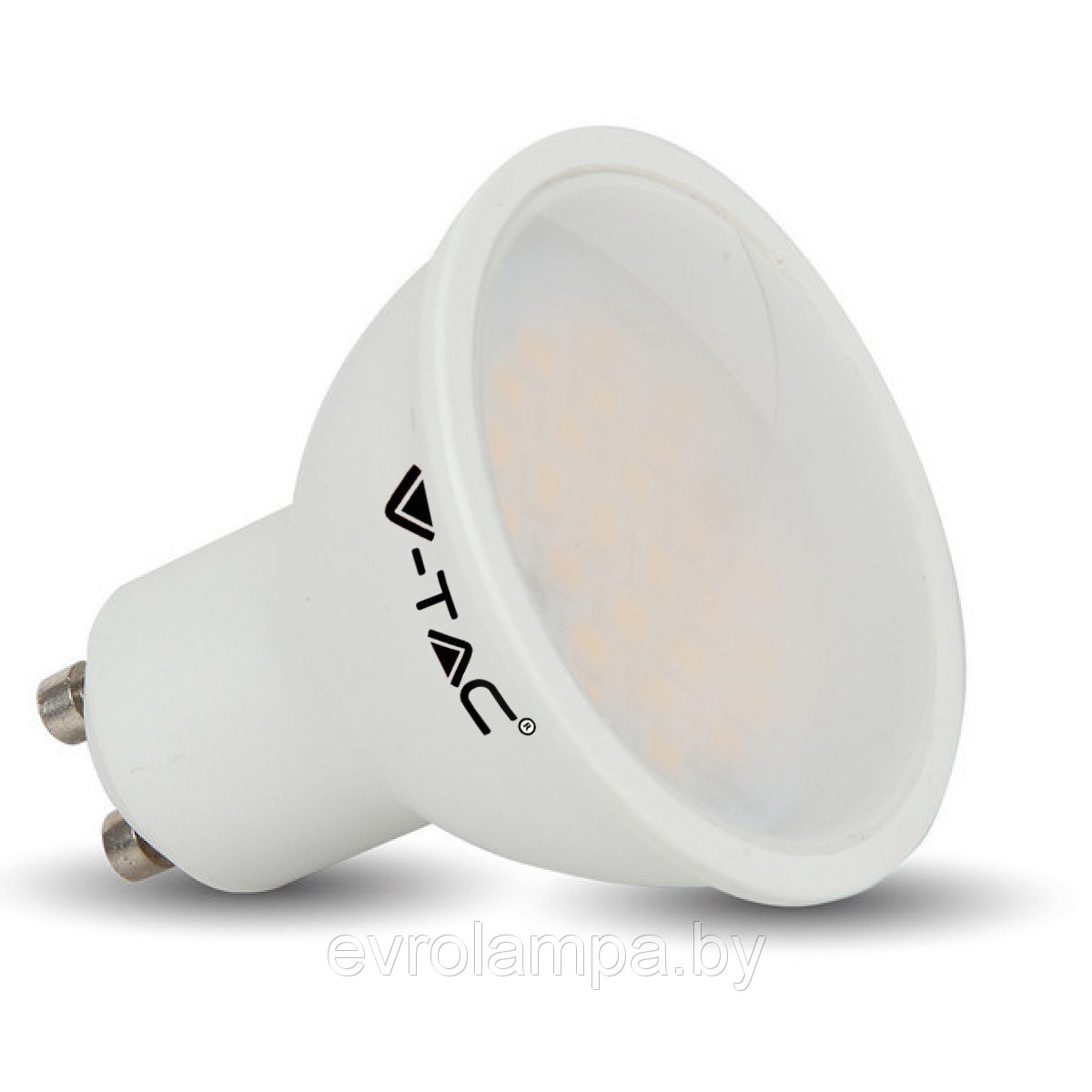 Лампа светод. GU10 220В  4,5 Вт 3000К теплая, матовая V-TAC  SKU-211685
