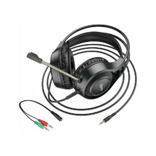 Наушники накладные проводные, 3,5 мм + переходник, игровые Hoco W106