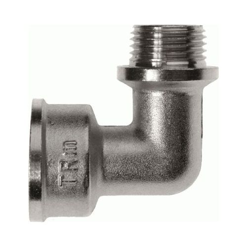 Угольник никель переходной 1/2"(15мм) x 3/4"(20мм) нар-внутр