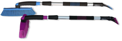 Щетка-сметка для снега со скребком, телескопическая, поворотная City UP CA-85