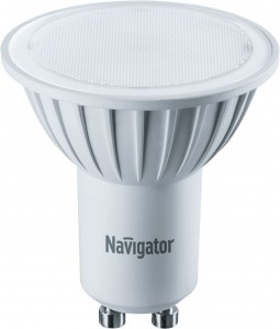 Лампа светод. GU10 220В  3 Вт 3000К теплая, матовый Navigator