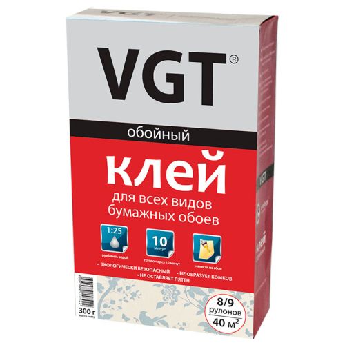 Клей обойный VGT для бумажных обоев 300 гр