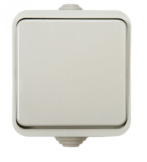 Выключатель 1-кл. ОУ брызгозащищённый IN HOME AQUA IP44 3100 Белый