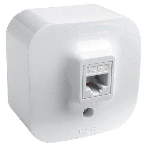 Розетка комп. RJ45 ОУ кат. 5e UTP Quteo Legrand (782224) белый