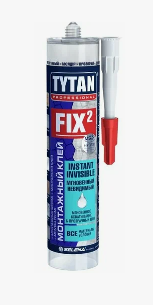 Клей ЖГ TYTAN монтажный суперсильный Professional Fix прозрачный 290 мл (картридж)