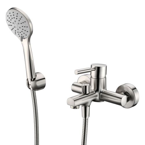 Смеситель для ванны Wasser Kraft Wern 4201 с коротким изливом, матовый хром