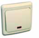 Выключатель 1-кл.СУ проходной с подсветкой Этюд ВС10-007К
