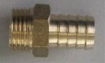Переходник на шланг латунь/никель  1/2"(15 мм) нар.х20мм.