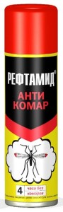 Средство от насекомых Аэрозоль Рефтамид Антикомар 145 мл (на кожу)