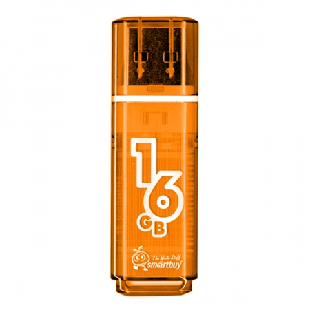 Флешка USB 2.0  16 Gb SmartBuy Glossy Orange