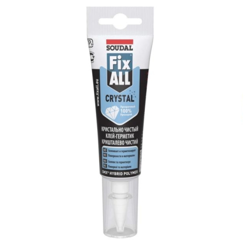 Клей-герметик Soudal Fix All CRYSTAL, (125 мл) тюбик прозрачный 