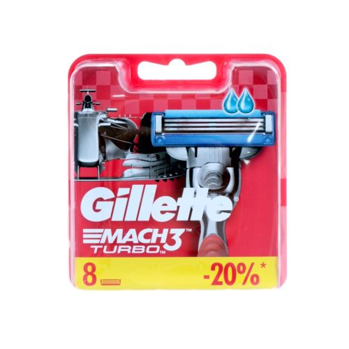 Кассеты сменные Gillette Mach3 TURBO  8 шт пластик 90670247