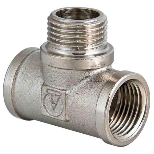 Тройник никель  1/2"(15мм) вн.-нар.-вн.