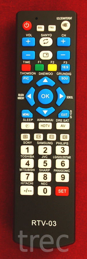 Пульт универсальный для телевизоров RTV-03 (цвет черный) 