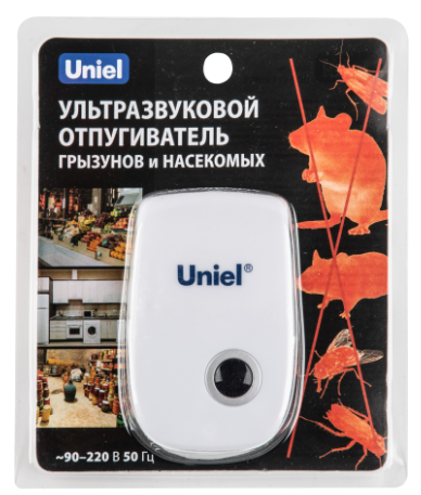 Отпугиватель ультразвуковой от грызунов и насекомых UDR-E11 UNIEL до 80 м2