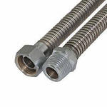 Подводка для газа сильфонная 1/2" штуцер-гайка 1,5 м