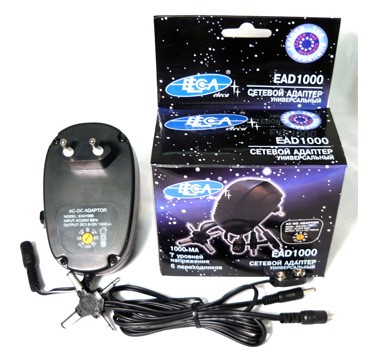 Адаптер питания 3-12в - 220в -  1000mA ELECA EAD 1000