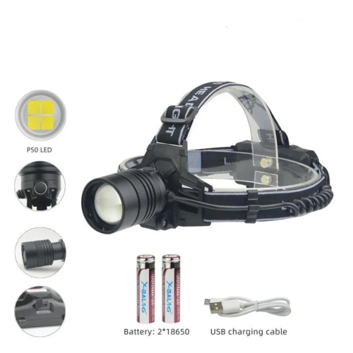 Фонарь светодиодный налобный аккумуляторный 1 LED GL-P50