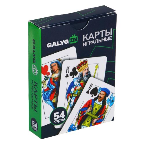 Карты игральные пластиковые, 6,3х8,8см, 54 шт, арт Г, 538-132