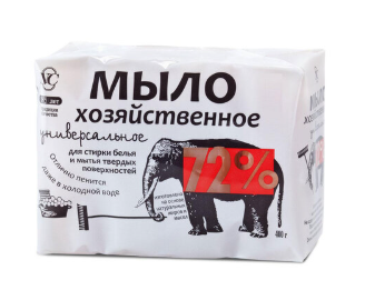 Мыло хозяйственное 72% КОМПЛЕКТ 4 шт. х 100 г (Невская Косметика), в упаковке, 11421, 11142