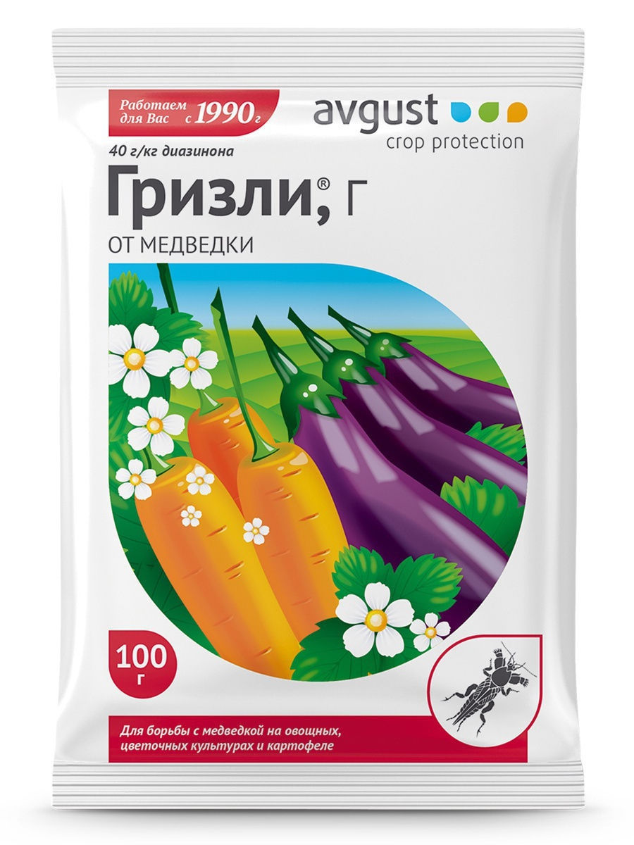 Средство для борьбы с медведкой  Avgust Гризли 100гр
