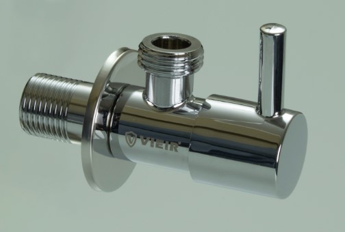 Кран MINI шаровой угловой 1/2"(15 мм) х 1/2"(15 мм) нар-нар ViEiR  VER69-L