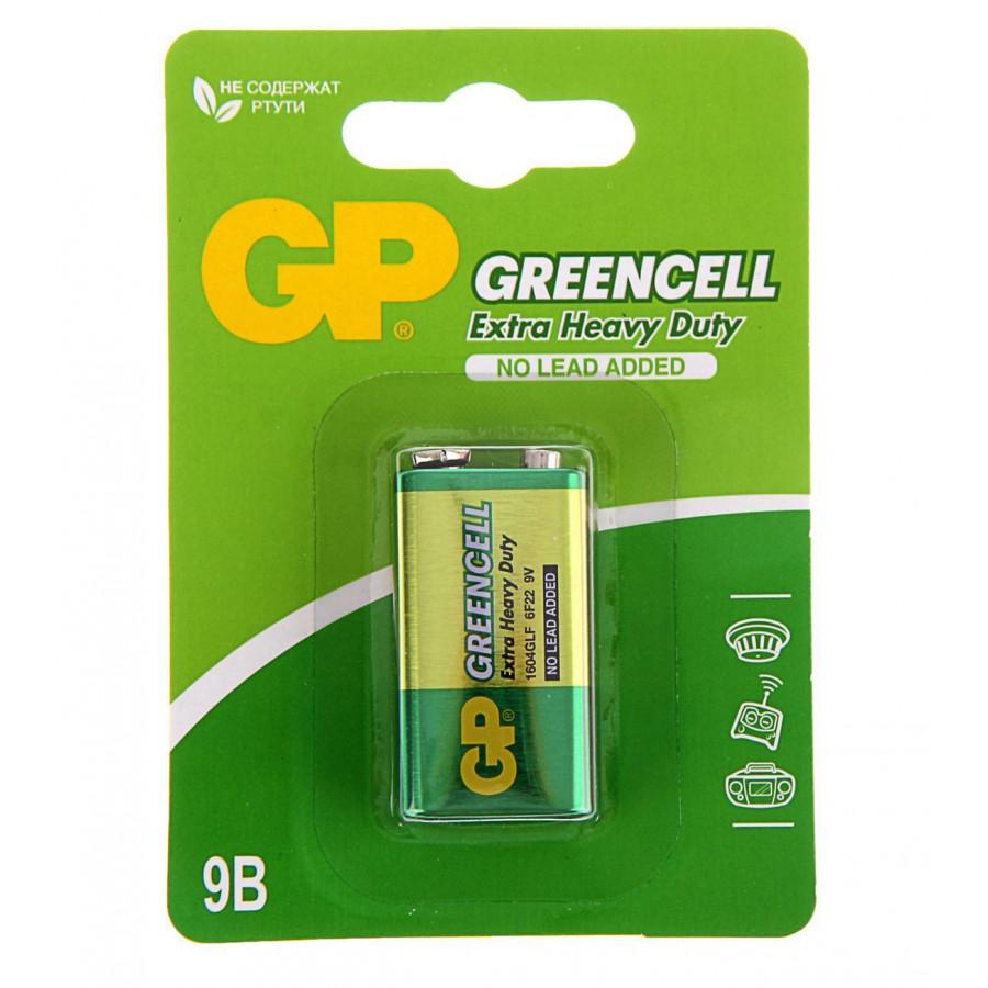 Батарейка крона 6F22 9V GP GreenCell зеленая