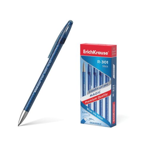 Ручка гелевая стираемая синяя 0,5mm ERICH KRAUSE "R-301 Magic Gel" 45211