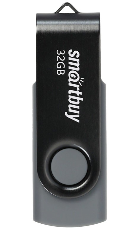 Флешка USB 2.0  32 Gb SmartBuy Twist SB032GB2TWK Черный