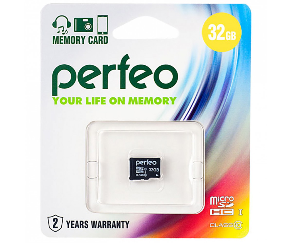 Карта памяти  Perfeo Micro SDHC 32 Gb Class 10 