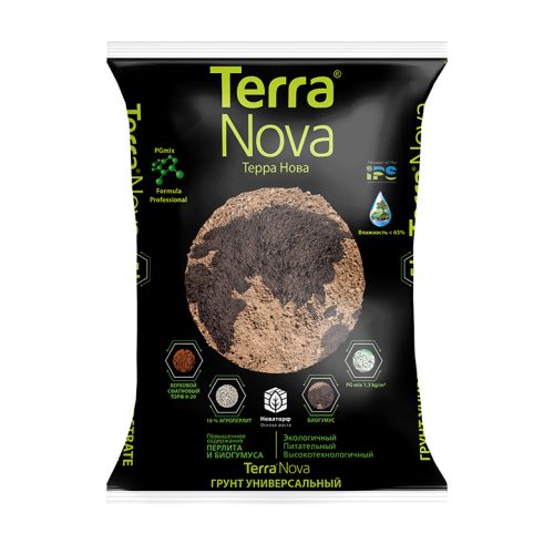 Грунт УНИВЕРСАЛЬНЫЙ с биогумусом и 10% перлита, 5 л TERRA NOVA