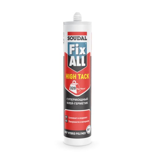 Клей-герметик Soudal Fix All HIGH TACK (290 мл) картридж белый