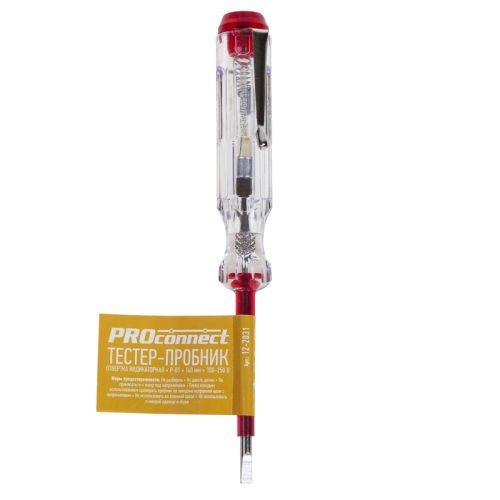 Отвертка индикаторная 100 - 500 Вольт  P-01 140мм PROconnect 12-2031
