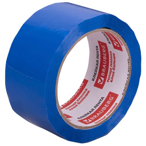 Скотч цветной синий 48 мм х 66 м, 45 микрон, BRAUBERG, 440076