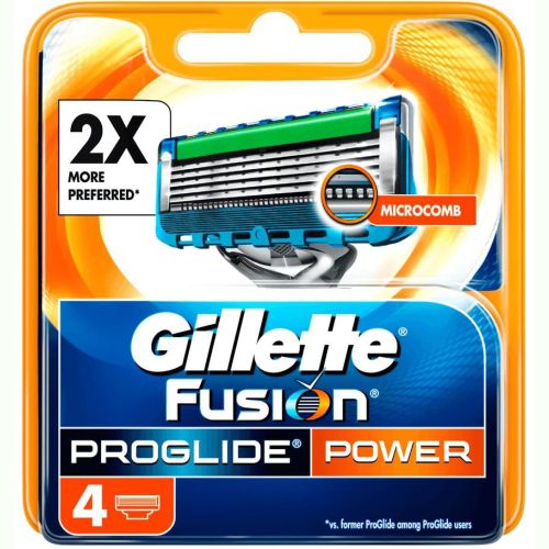 Кассеты сменные Gillette FUSION Power proglide  4 шт пластик 90527705