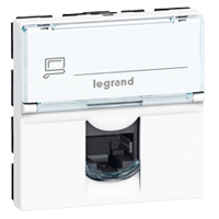 Mosaic Механизм розетки компьютерной RJ45, кат. 5e (300МГц) UTP, 2 модуля  Legrand (78651/76554)