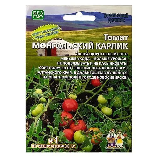 Семена Томат Монгольский карлик б/ф, 20шт., Уральский Дачник