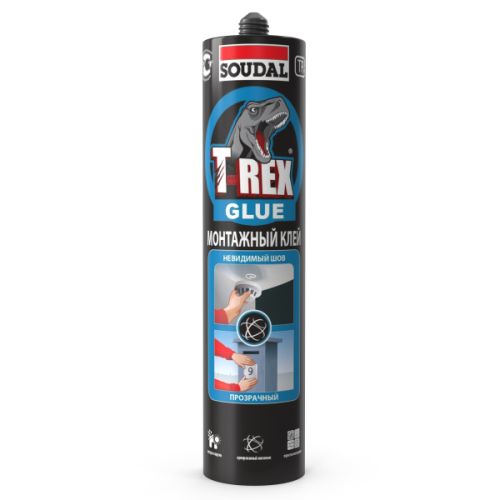 Клей ЖГ SOUDAL T-REX монтажный суперсильный прозрачный (310 г)  