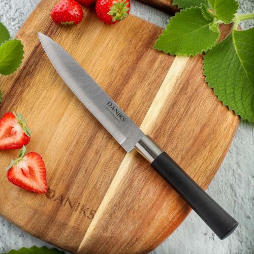 Нож кухонный Daniks, Скара, нержавеющая сталь, 12.5 см, универсальный, YW-A341-UT