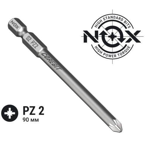 Бита насадка крестовая Pz2х 90 мм, NOX COREBIT 330090-4